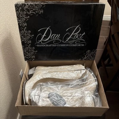 Dan Post Western Boots Womens 12" Frost Bite Leather Silver DP4303 Size 8 - Image 1 of 4