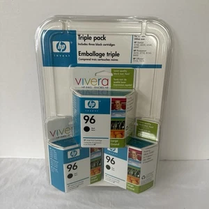 HP 96 große schwarze Tintenpatrone Vivera (3er-Pack) C8767wn Ablaufdatum Juni 2007 neu/versiegelt - Bild 1 von 4