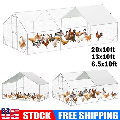Jaula grande de metal para gallinero con cubierta techo de aguja Foto 1 de 4