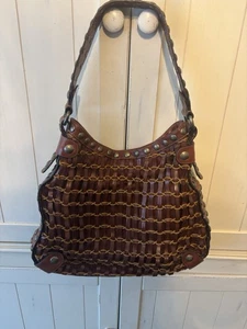 Borsa vintage Kooba in pelle intrecciata - Foto 1 di 10