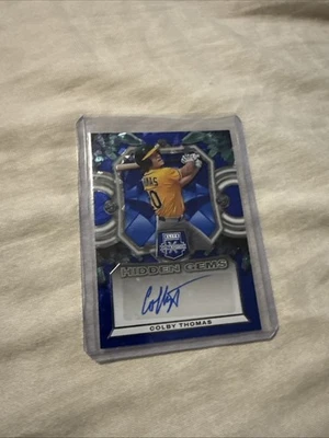 2023 Panini Elite Extra Edition Hidden Gems Blue Colby Thomas #HG-CTH Auto - Image 1 of 2