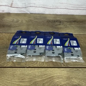 Label Tape Cassette Laminated 12mm, TZc-231 NEW Sealed Unbranded Set Of 4 - Picture 1 of 4