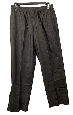 Брюки Alfred Dunner Petite Classics пропорциональные короткие без застежек черные размер 6P - Изображение 1 из 4