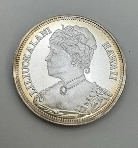 Queen Of Hawaii 1891 Akahi Dala Liliuokalani Hawaiian Heritage Mint 1 Oz Silber - Bild 1 von 5