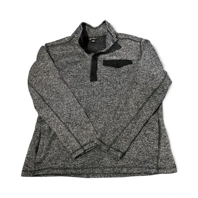 Pulôver masculino Eddie Bauer radiador lã cinza GG - Imagem 1 de 3