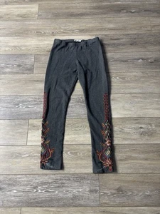 Johnny Was JW Los Angeles Avita Leggings Gr. XS grau bestickt Boho Hippie - Bild 1 von 7