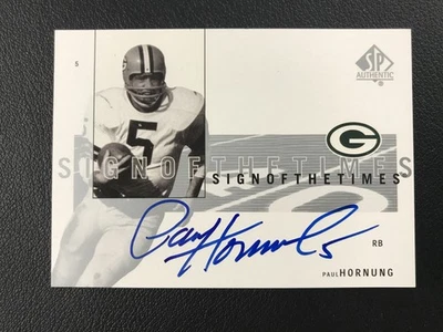 2001 SP Authentic Sign of the Times #PH Paul Hornung Packers ON-CARD AUTO - Image 1 of 2