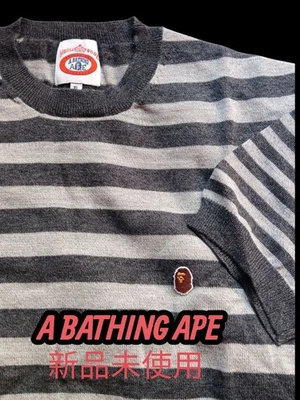 A Bathing Ape XL Gray Cotton Wool Short Sleeve Knit Mint Unused - Image 1 of 4