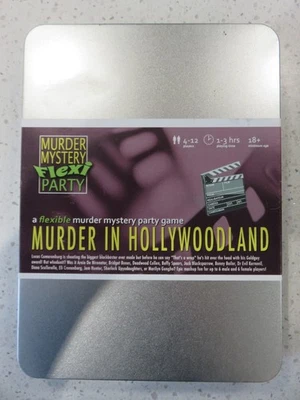 Murder in Hollywoodland – Murder Mystery Flexi Party Tin (New/Sealed, 4–12, 18+) - Image 1 of 3