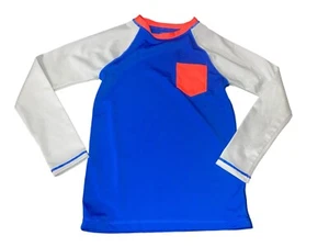 CREWCUTS BY J CREW Boys' colorblock rash guard UPF 50 Size Small Retail $55 READ - Picture 1 of 10