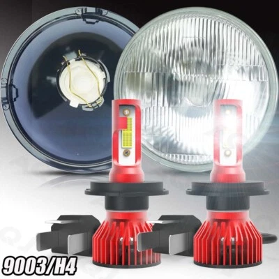 For Jeep Wrangler JK LJ TJ CJ 7" Inch Round Head Light Sealed Beam Glass Housing - Image 1 of 4