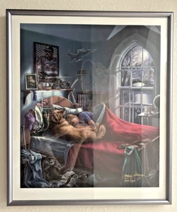 James Meger Framed Matted The Dream Team #1124/1950 Boy Golden Retriever W/ COA - Picture 1 of 10