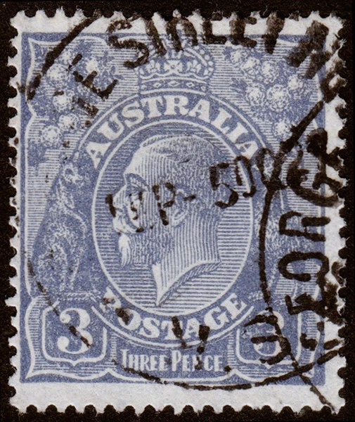 Australia Scott 72a, Die I, Ultramarine (1929) Usado F, CV $20,00 M Foto 1 de 1