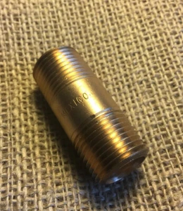 RED BRASS NIPPLES 2" X 1/2" NOS. BR-75 - Picture 1 of 2