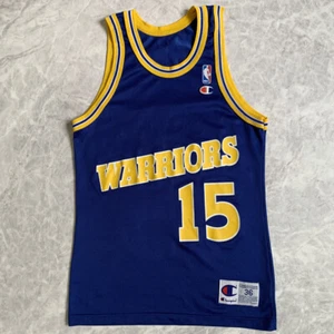VTG 90s NBA GOLDEN STATE WARRIORS LATRELL SPREWELL CHAMPION JERSEY SIZE 36 - Picture 1 of 5