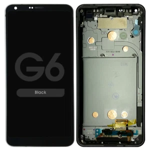 LG G6 Black Display Screen Digitizer with Frame - Picture 1 of 1
