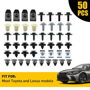 50Pcs For Toyota Lexus Engine Under Cover Clips Underbody Mudguard Shield Screws - Picture 1 of 12