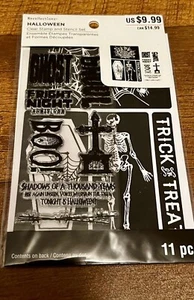 Juego de estampillas y plantillas transparentes de Halloween de recuerdos 4,25 x 7,25 en ¡¡NUEVO!!! - Imagen 1 de 1