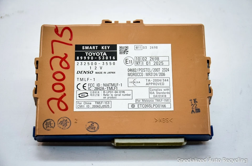 Módulo de control informático llave inteligente Lexus IS350 2006-2012 89990-53016 Foto 1 de 4