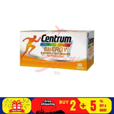 1 X 60's New Centrum Energy B-Vitamins and Minerals + Vitamin C & E - Image 1 of 4