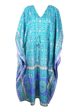 Boho Kaftan Shinning Beach Gift For Her Coverup Maxi Dress For Womens L-2XL