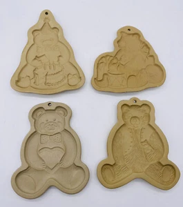 Brown Bag Cookie Art Candy Molds Teddy Bears Hill Design Pampered Chef Lot 4 - Picture 1 of 11