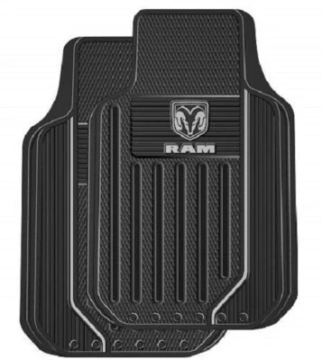 道奇原始设备制造商 RAM 卡车标志脚垫前橡胶全天候工厂衬里灰色 — 第 1/3 张图片