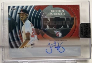 Triston McKenzie 2022 Topps Clearly Authentic Generation Now Autograph Auto /75 - Picture 1 of 2