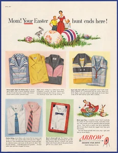 Vintage 1955 ARROW Shirts For Boys Fashion Ephemera 1950's Print Ad - Picture 1 of 1