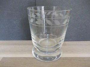 Rosenthal Classic Glasbecher auf Fuss / Windlicht H10cm mit Blatter geschliffen - Bild 1 von 2