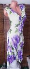 Lovely Floral American Angel Green Purple Taffeta Rayon Nightgown Dress Sz XL 