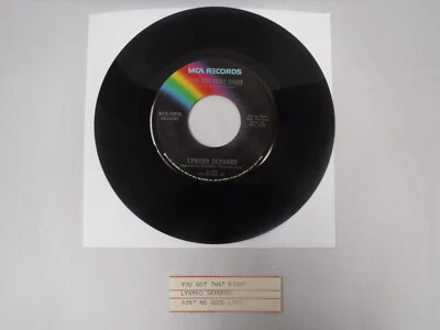 NM Unplayed 7" 45 RPM Lynyrd Skynyrd Ain't No Good Life / You Got That Right - Image 1 of 2