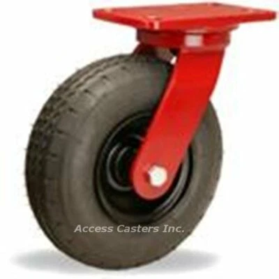 ACCESS CASTERS INC. S-7008-PRB 8" Hamilton Cush-N-Aire Pnuematic Swivel Plate Caster 330 lb Capacity