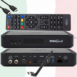 Tivusat Card 4K UHD + DigiQuest Q80 Satellite Receiver + Wifi (Not Activated) - Picture 1 of 8