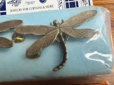 4 Metal Dragonfly Decorative Push Pins Home Office Pushpins 2” - Image 1 of 4