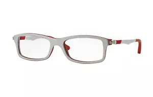 Ray-Ban Junior Kid's Rectangular Eyeglass Frames RB1546 46mm Metallic Silver/Red - Picture 1 of 1