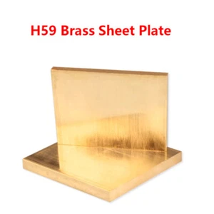H59 Brass Sheet Plate 0.1mm-5mm Thick Brass Plate Metal Cut Sheet Various sizes - Picture 1 of 12