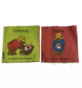 Lot of (2) Dean's Paddington Bear Rag Book Set 1982 - RARE! - Picture 1 of 7