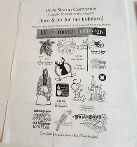 Unity Stamp Company Kit of the Month Rubber Set October2014 "love & joy holidays - Picture 1 of 3