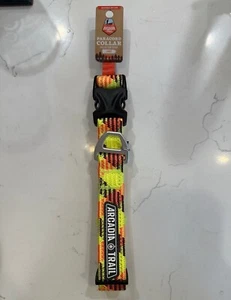 Large yellow & orange Arcadia Trail paracord dog collar - Picture 1 of 2
