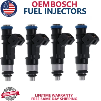 Inyectores de combustible OEM BOSCH 4 piezas para Ford Fiesta 2011-2012 1,6 L I4 #0280158284 Foto 1 de 4