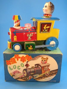VINTAGE B/O TIN LITHO LOCO TRAIN * CHINA ME782 * NEW OLD STOCK  BOXED 1960's - Picture 1 of 11
