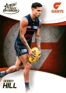 2022 GWS GIANTS AFL Card BOBBY HILL Optimum - Picture 1 of 3