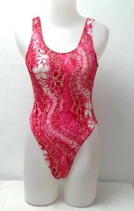 Red Spandex Leotard for Women size 10 Medium - Picture 1 of 3