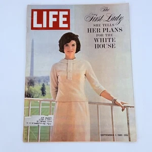 Vtg Life Magazine September 1 1961 Kennedy & Her Plans For The White House - Picture 1 of 8