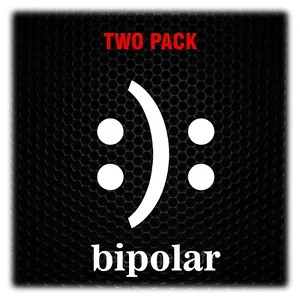Bipolar Decals - Two Pack - Funny, car truck laptop window notebook - Picture 1 of 2