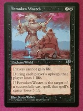 Magic The Gathering MIRAGE FORSAKEN WASTES single black card MTG