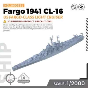 SSMODEL SSC2000551 1/2000 Military Model Fargo Fargo-class Light Cruiser CL-106 - Picture 1 of 4