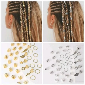 35 Stück Dreadlock Perlen aus Metall Dreadlocks Manschetten Haarschmuck Braids - Bild 1 von 11