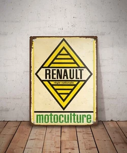 Plaque métal vintage Renault Motoculture Décoration Déco publicité affiche régie - Picture 1 of 3